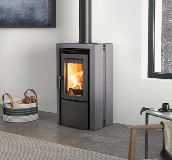 Zestaw kominek powietrzny stalowy KRATKI LUCY BLACK 12 kW Ø 200 z akcesoriami esterbii new iivista min - Zestaw kominek powietrzny stalowy KRATKI LUCY BLACK 12 kW Ø 200 z akcesoriami